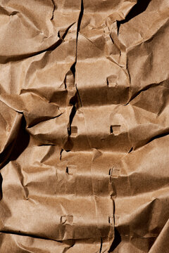 crumpled kraft paper