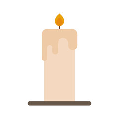 Isolated candle halloween october scary icon- Vector