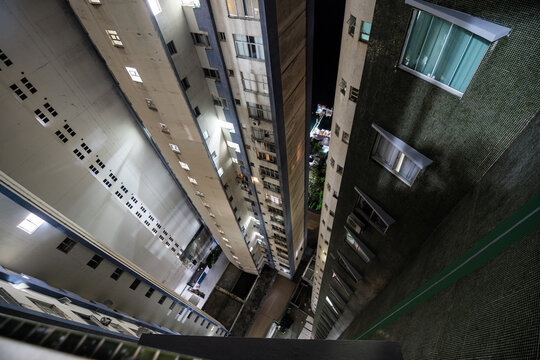 Aerial view to backyard from 21st floor
