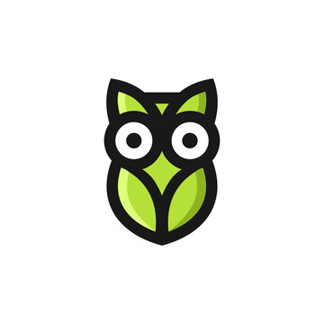 Simpe modern owl logo design vector