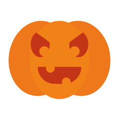 Isolated pumpkin halloween october scary icon- Vector