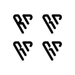 Obraz premium Initial RD triangle logo design vector