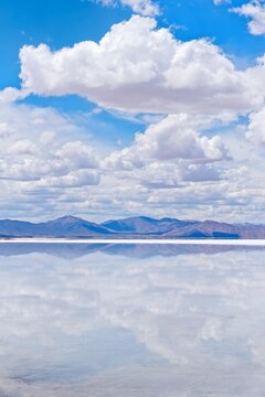 Reflections on a salt flat