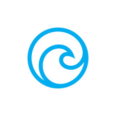 Simple and modern wave logo design vector