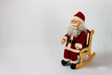 santa claus with christmas gift