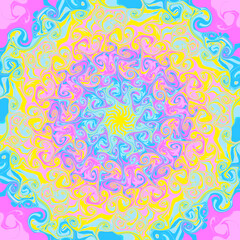 Fractal Psychedelic Colorful Background illustration