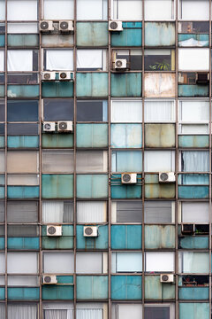 Detail of olded high rise office buildings