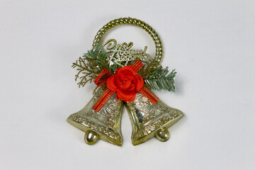 christmas bell with red ribbon