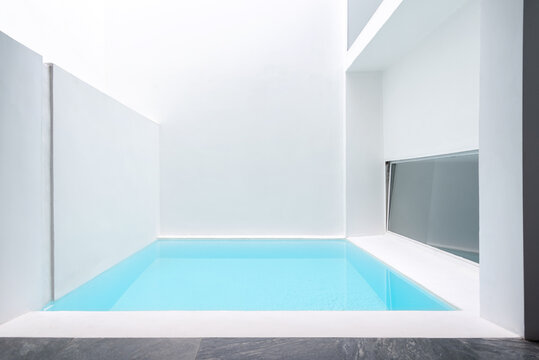 Luxury indoor pool in a modern house