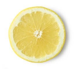 slice of ripe yellow grapefruit