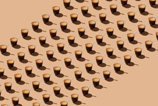 mosaic of some cups of coffee