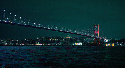Bosphorus bridge in the night Istanbul