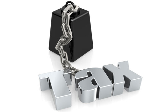 Metallic tax word chain to weight