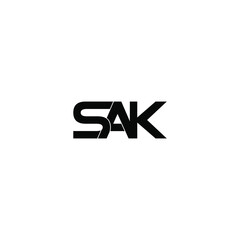 sak letter original monogram logo design