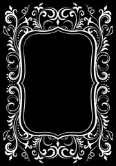 Ornamental elegant floral baroque frame