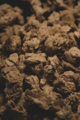 Texturized vegetable protein Macro close up