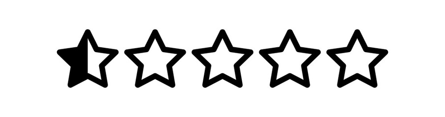 Obraz premium Half Stars Rating Vector illustration for any purposes.