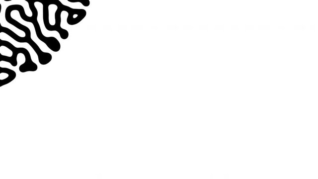 Reaction diffusion organic growing pattern. Cell division science background.
