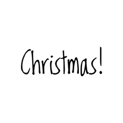 Christmas word illustration