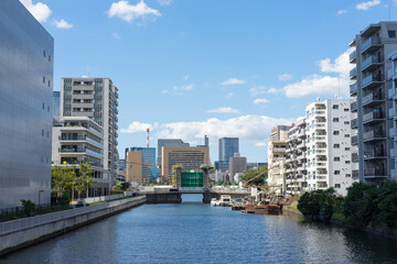 Fototapeta na wymiar 東京　月島川の風景