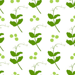 Obraz premium Green Peas. Fresh and healthy food. Patterns 