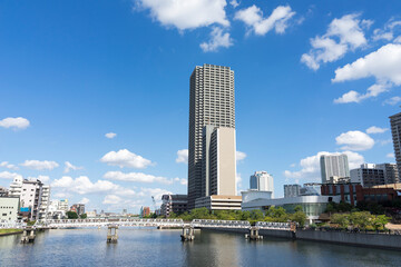 Fototapeta na wymiar 東京　朝潮運河の風景
