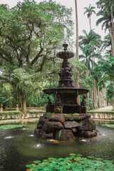 Fountain at Jardim Botânico, Rio de Janeiro. Botanical Garden. 