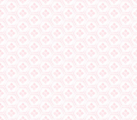 和柄(桃色の亀甲花菱)のシームレス素材