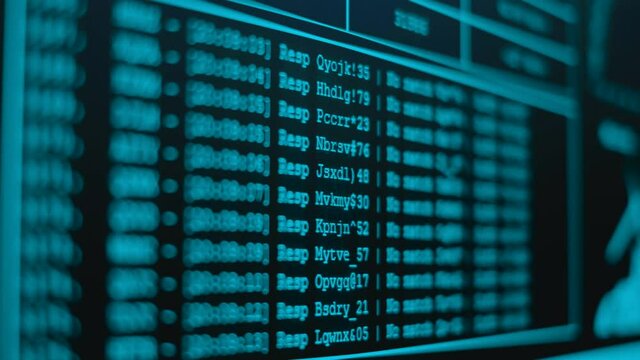 Writing programming code on laptop. Web site codes on computer monitor. Technology background. Software background. Programmer workplace. Abstract screen of software. Blockchain concept