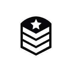 Police or soldier rank icon vector isolated on white, logo sign and symbol.