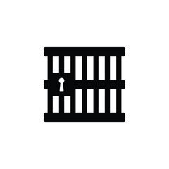Prison icon vector isolated on white, logo sign and symbol.