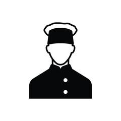 Chef icon vector isolated on white, logo sign and symbol.