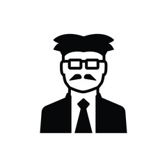 Scientist icon vector isolated on white, logo sign and symbol.