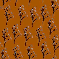 Vector seamless floral pattern,hand drawn illustration,spring doodle style background with flowers,print for wallpaper,wrapping,packaging paper, fabric and cover design,creative endless template