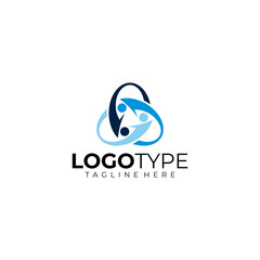 people community logo icon vector isolated