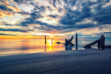 Fototapeta premium sunrise on the beach in Thailand