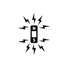 Magnetic icon vector isolated on white, logo sign and symbol.