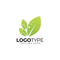 leaf logo icon vector isolated