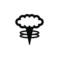 Nuclear bomb icon vector isolated on white, logo sign and symbol.