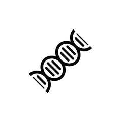 DNA icon vector isolated on white, logo sign and symbol.