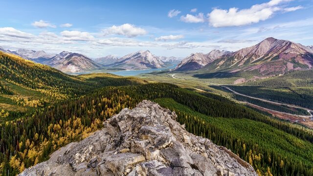 Hiking on Tent Ridge Horseshoe Trail in Kananaskis, AB, Canada