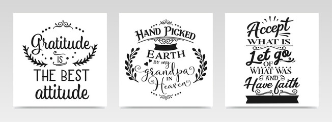 Fototapeta premium Christian quotes letter typography set illustration.