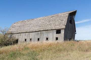 a big old rustic abandoned barn