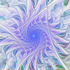 Abstract fractal spiral background, computer-generated illustration