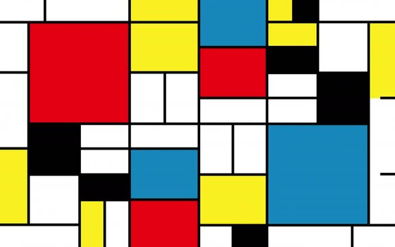 animated abstract background with squares. art history footage. 