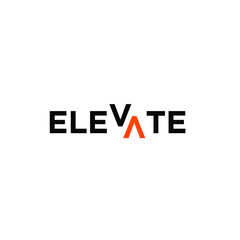 elevate text logo icon vector illustration design isolated white background