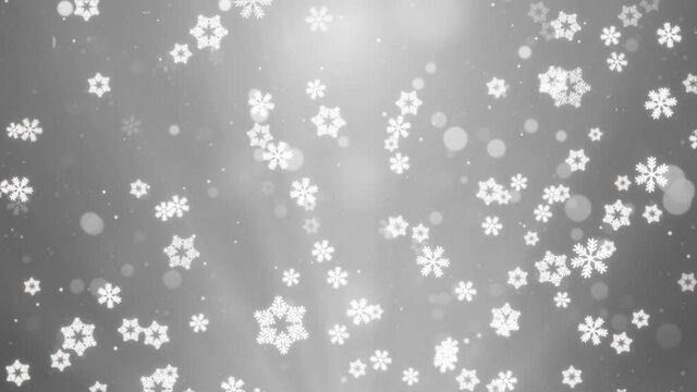 Christmas background of winter snowflakes falling slowly down a red Light festive gradient Loop. Celebration, thanksgiving,Holiday, winter, New Year, snowflake, snow, festive, snow flakes,