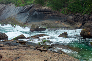 waterfall in the mountains