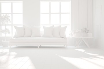 Modern interior design. 3D illustration