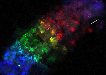 虹色 レインボー キラキラ 背景素材 Wall Mural Wallpaper Murals Yukiyamori